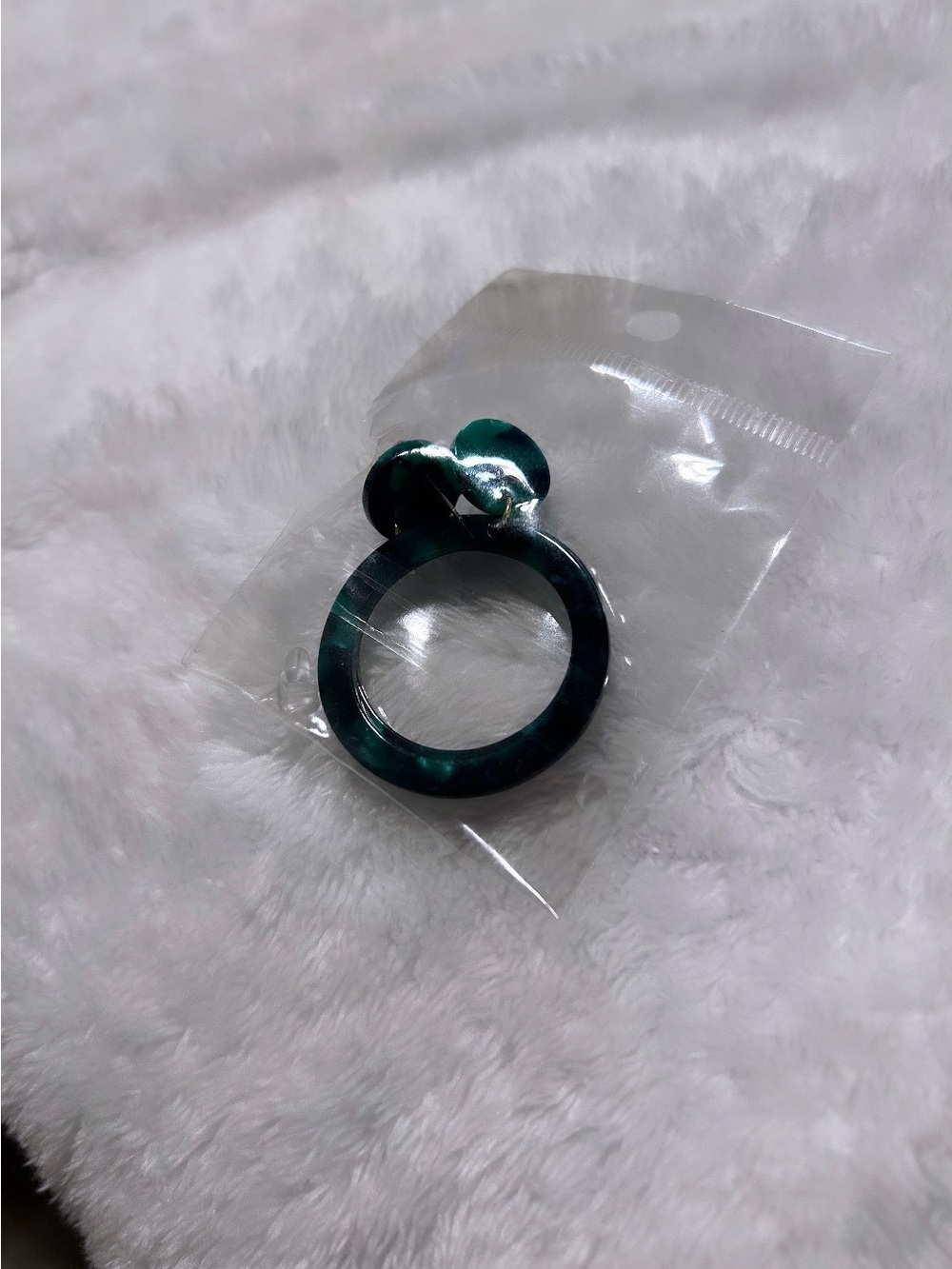 NEW EMERALD GREEN & BLACK HOOP EARRINGS ✨